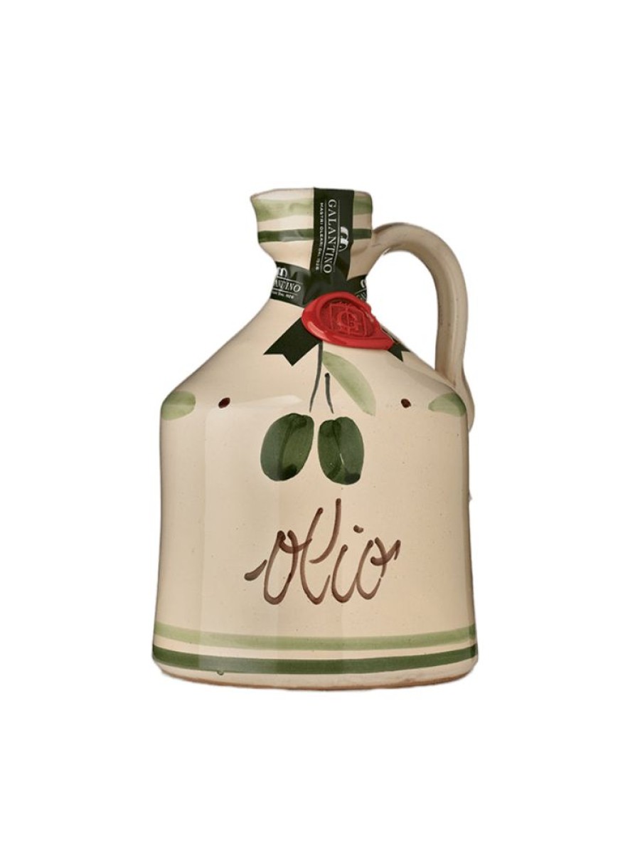 Olive Oil Frantoio Galantino | Classico Evoo In Hand Painted Ceramic