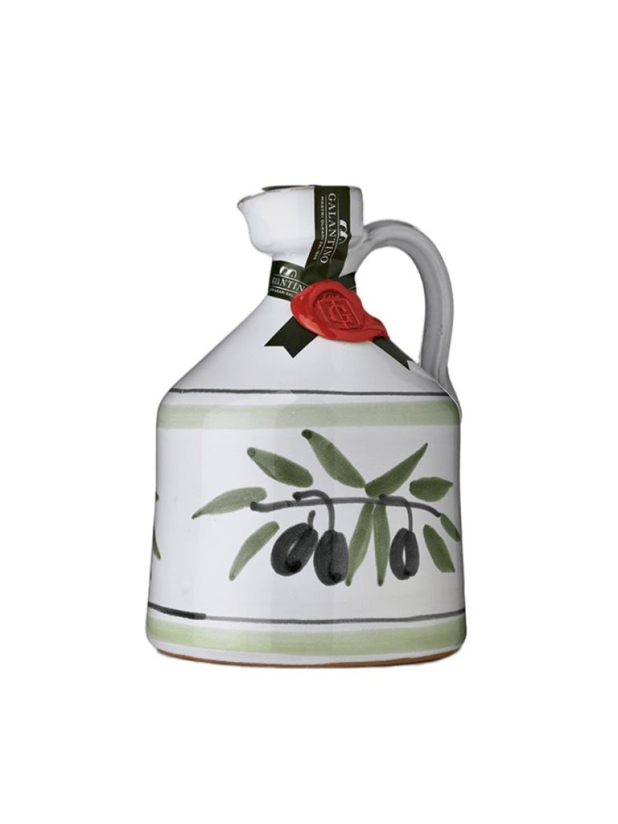 Olive Oil Frantoio Galantino | Angel Evoo In Hand Painted Ceramic