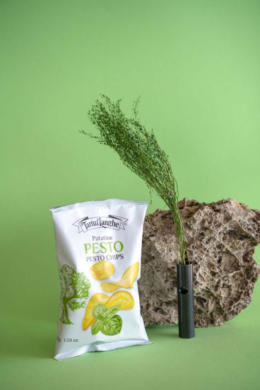 Pantry TartufLanghe | Basil Pesto Chips-Case Of 9