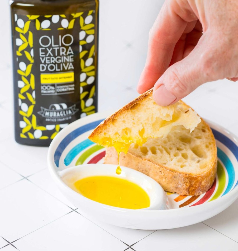 Olive Oil Frantoio Muraglia | Hand-Made Rainbow Ceramic Dipping Dish